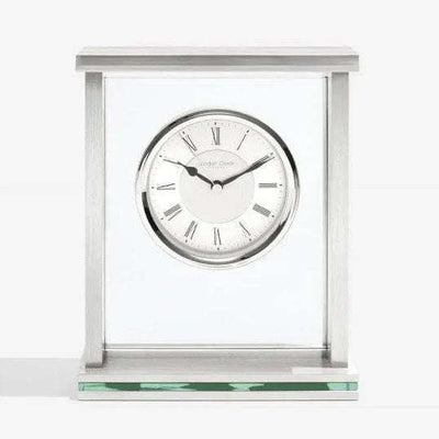 London Clock Chrome Rectangular Mantel Clock 05178 - Engraveitnow Ltd