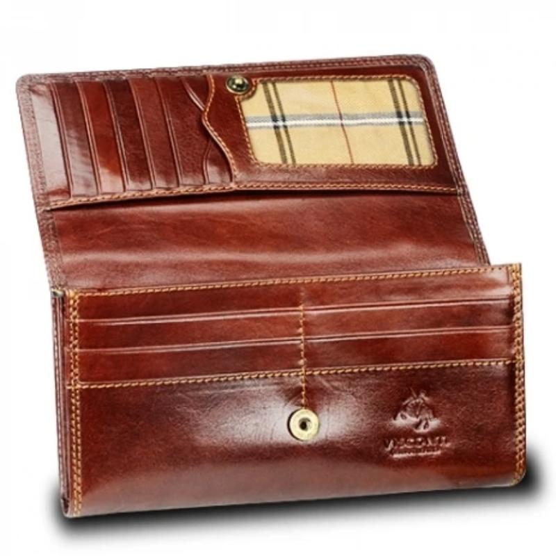 Personalised Italian Brown Leather Purse - Visconti Monza MZ10 Florence