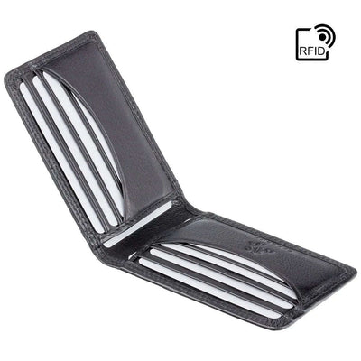 Visconti Heritage HT5 Nelson Soft Black Leather Credit Card Holder - Engraveitnow Ltd