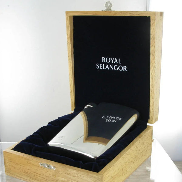 Royal Selangor Luxury Hip Flask & Wood Box by Erik Magnussen
