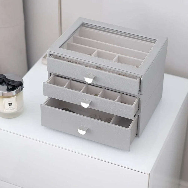 Stackers Pebble Grey Classic Jewellery Box - Set of 3 - 75888