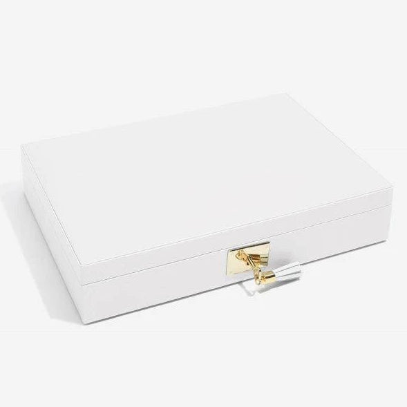 Stackers Orchid White Leather Jewellery Box Set3 75457