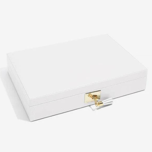 Stackers Orchid White Leather Jewellery Box Set2 75453