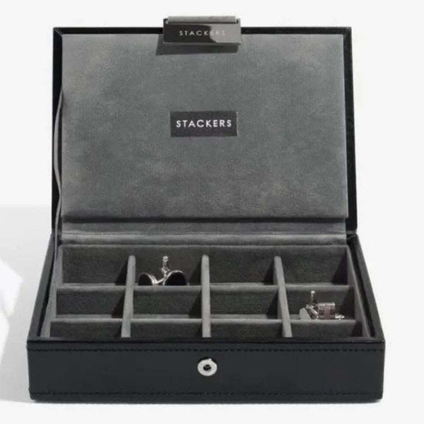 Stackers Executive Black Cufflink Box 73184