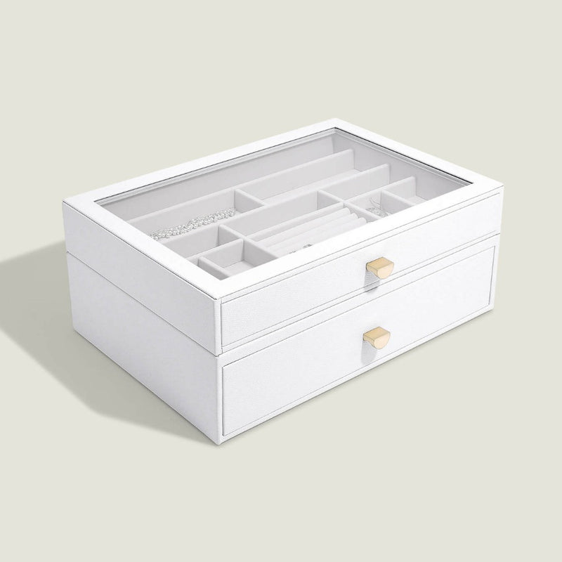 Stackers White Supersize Jewellery Box - Set of 2 - 76055