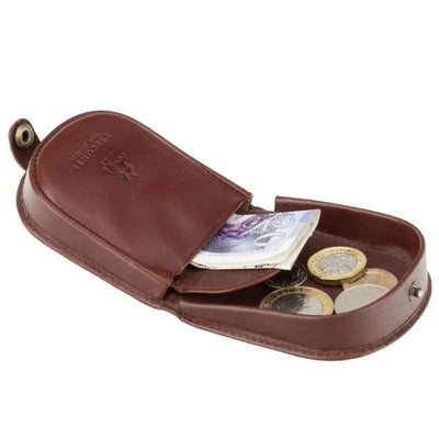 Visconti Coin Tray Purse Brown Leather TRY5 - Engraveitnow Ltd