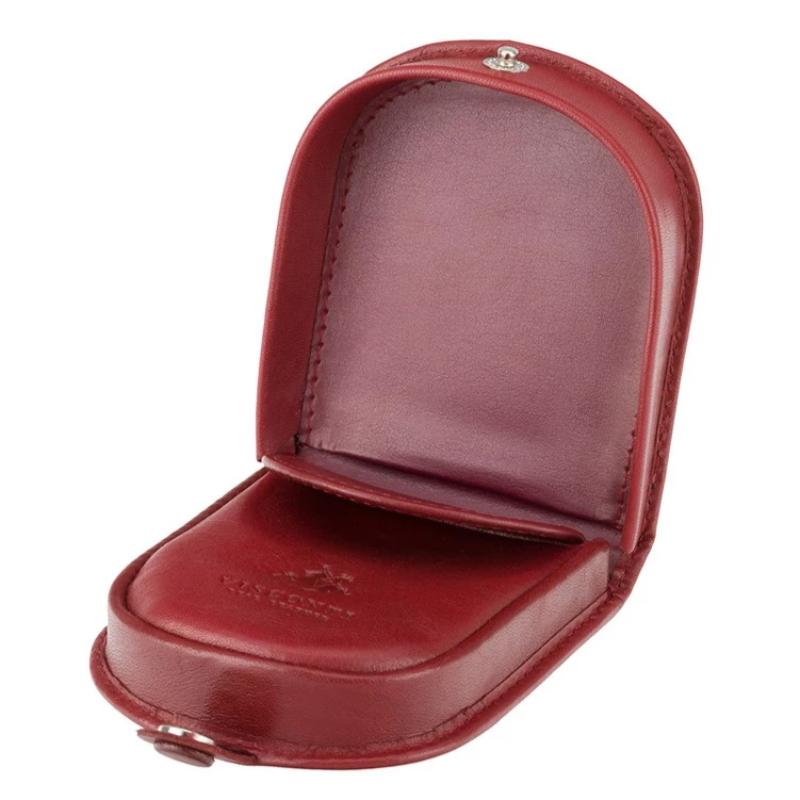 Visconti Coin Tray Purse Red Leather TRY5