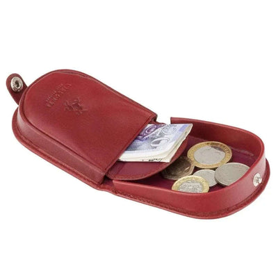 Visconti Coin Tray Purse Red Leather TRY5 - Engraveitnow Ltd
