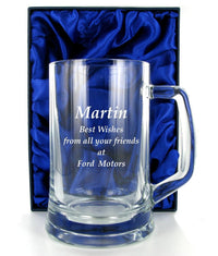 1 Pint Glass Tankard with Free Engraving